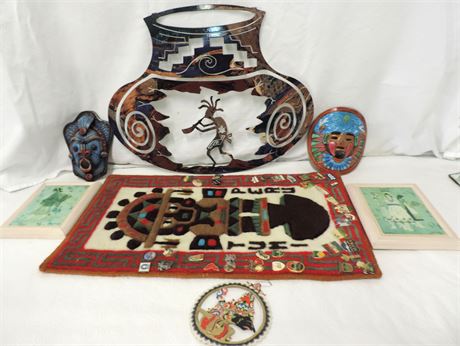 Vintage Tribal Wall Art / Pin Collection