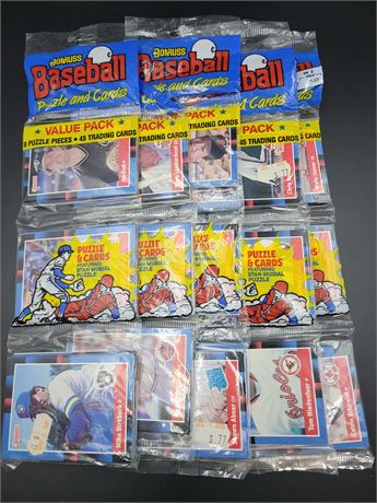 1988 Donruss Baseball Lot of 5 Baseball Rack Packs Don Sutton Showing