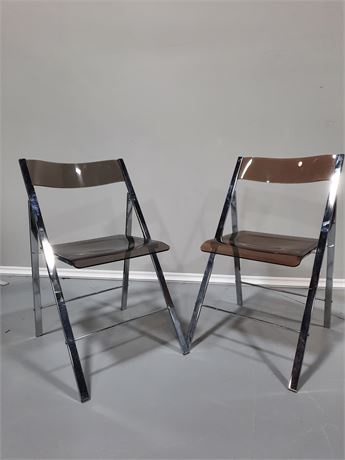 Chrome & Acrylic Chairs