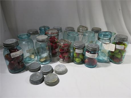 Vintage Glass Mason Jar Lot