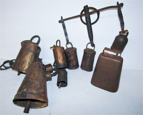 Antique Brass Bell Set
