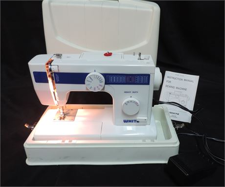 WHITE Portable Sewing Machine