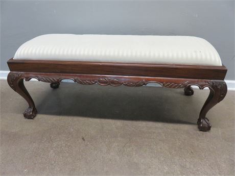 Victorian Style Cushion Seat Bench