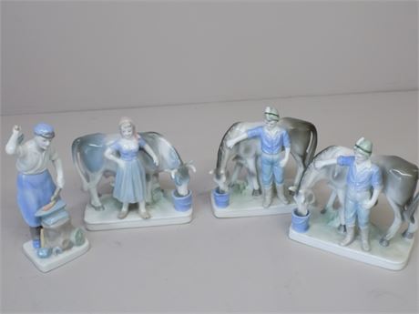 Vintage Blue Danube China Figurines