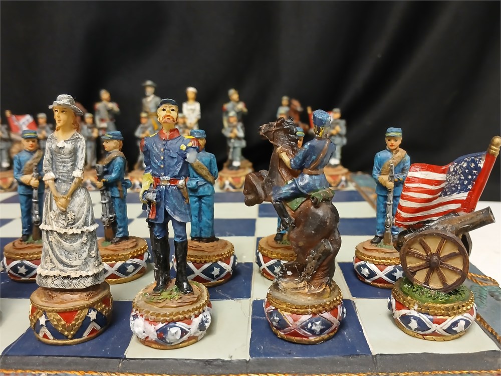 Transitional Design Online Auctions - Hand-painted Civil War-themed ...