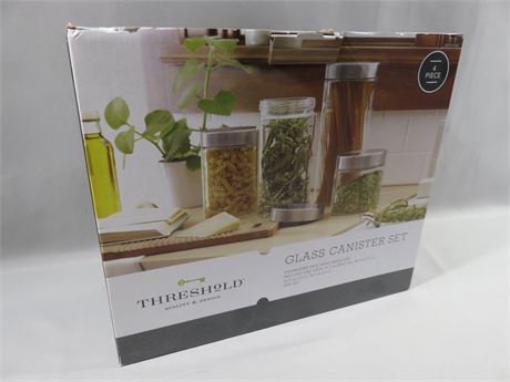 THRESHOLD 4-Piece Glass Canister Set