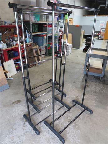 Transitional Design Online Auctions - 4 Rolling Clothes Racks Light Duty