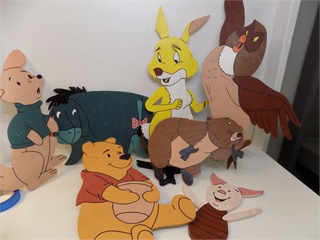 "Winnie the Pooh" Hand Crafted Wood Figurines