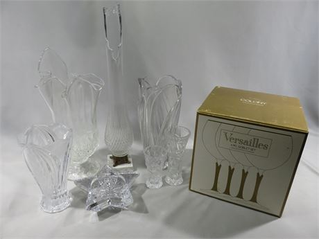 Assorted Crystal Tableware Including Waterford / Lenox / Fenton