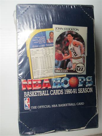 1990-91 NBA Hoops Sealed Hobby Box