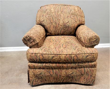 Traditional Sherrill Furniture Upholstered Paisley Print Chair