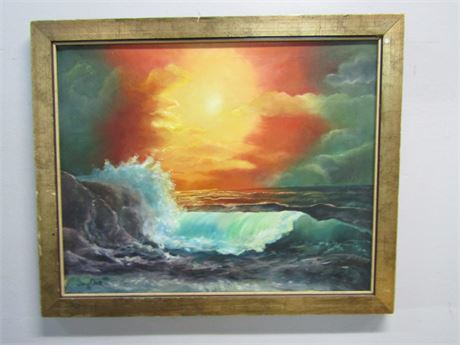 Original "Sunset" Oil on Canvas Painting