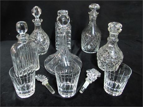 11 Piece Glass/Crystal Barware Lot