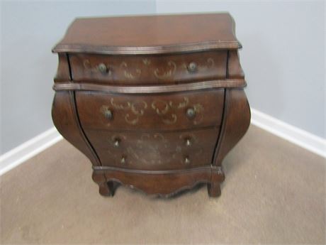 Vintage Wood Chest or Commode with 4 Drawers