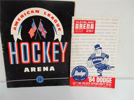 Vintage Cleveland Barons Hockey Programs