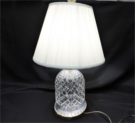 Brass and Glass Table Lamp with Butterfly Finial
