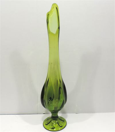 MID-CENTURY Tall Glass Vase