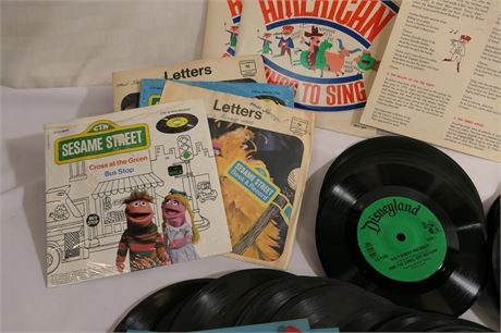 Children's 45's from Disney, Sesame Street CTN, Peter Pan Records