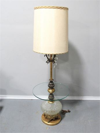 Table Floor Lamp - Glass Table Top