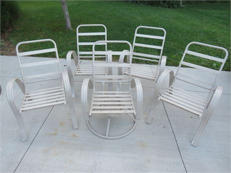 Vintage Sunbeam Aluminum Patio Chair 5-piece Set