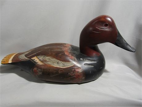 M. LEWANDOWSKI HAND-PAINTED AND CARVED  DUCK DECOY