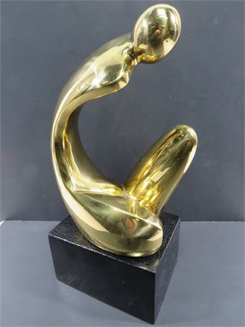 Brass Abstract Modernist Sculpture