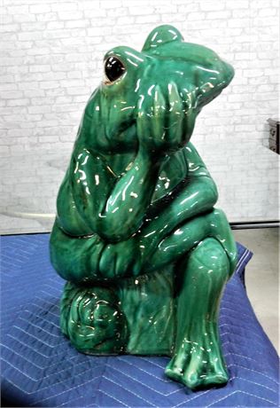 Large Ceramic Garden/Yard Ornament Frog