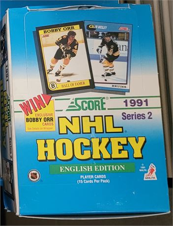 1991 Score NHL Series 2 Unsearched Wax Box with Factory Sealed Packs