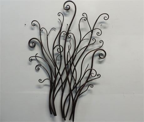 Vintage Bronze Style Metal Sculpted Wall Art