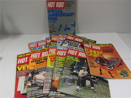 "HOT ROD" Magazines 12 issues -1973