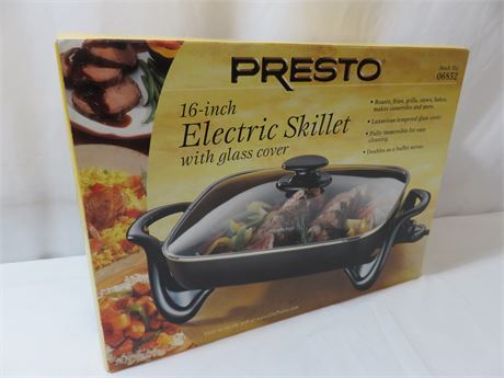 PRESTO 16-Inch Electric Skillet with Glass Cover