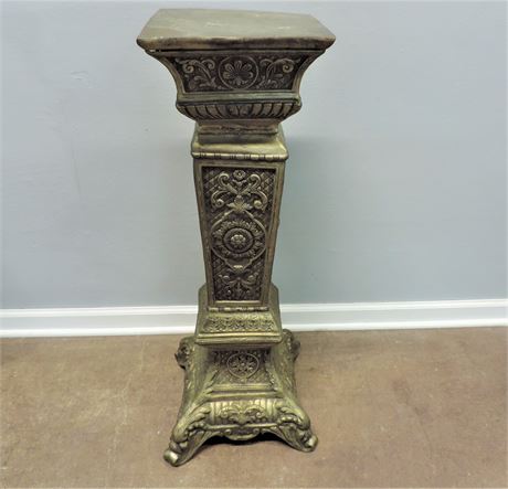 Antique French Renaissance Revival Brass Pedestal