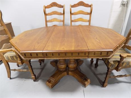MC Cast Iron Base Dining Table and Chairs