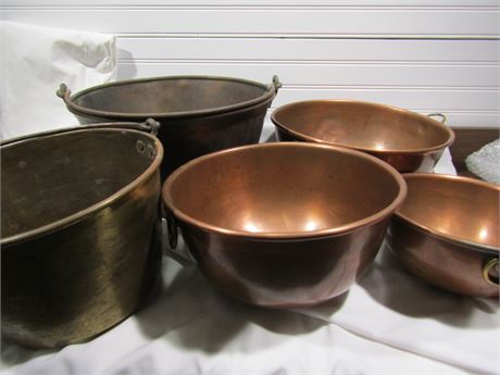 Antique Copper & Brass Buckets and Pails