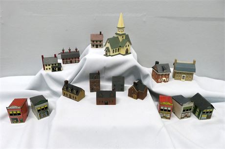 Wood & Tin Mini Houses, signed