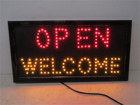 Transitional Design Online Auctions - LED Open/Welcome Sign