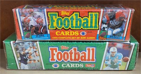 1990 & 1991 Topps Football Sealed Complete Sets