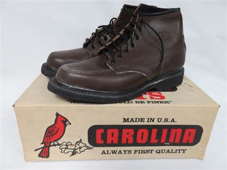 CAROLINA BOOTS Men's Leather Work Boots - SIZE 6.5E