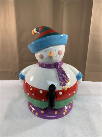 Department 56 Snowman Drink Dispenser Ceramic