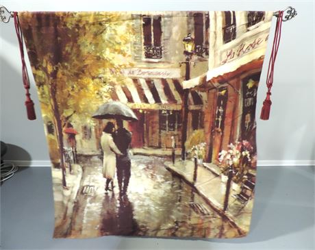Fabric Tapestry 'French Bistro Scene'