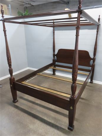LINK-TAYLOR Heirloom Solid Mahogany Queen Canopy Poster Bed