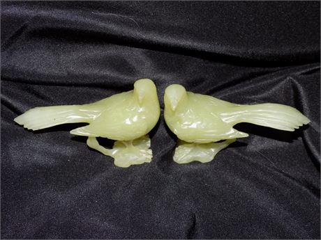 Jade Stone Carved Birds