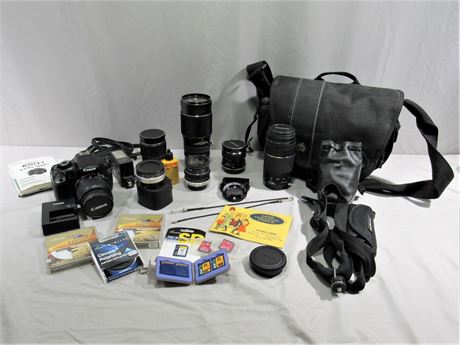 Large Misc. Camera ad Camera Accessories/ Lenses Lot