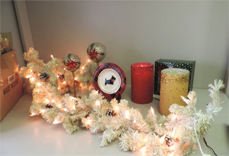 CHRISTMAS Garland / Electric Candles