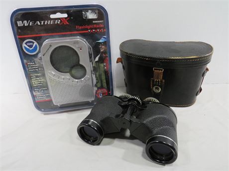 TASCO Binoculars / WeatherX Flashlight Radio
