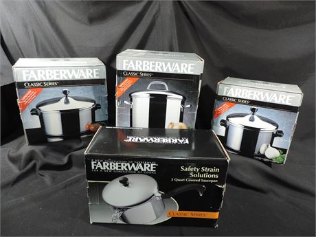 NEW Farberware Set of Four Pans