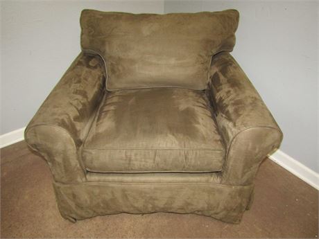 Olive Green Overstuffed Chair