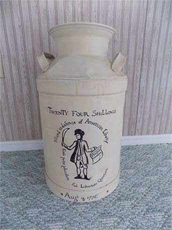 Vintage Painted Westerville Cry Milk Can
