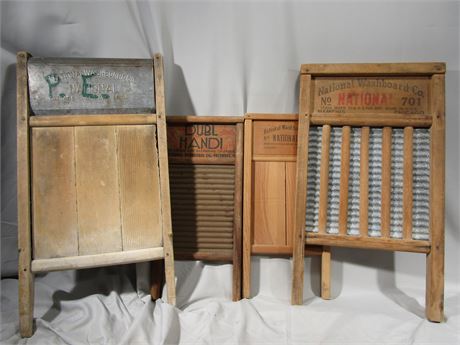 Antique Washboards, by National Washboard Co. and Dubl Handi Co.