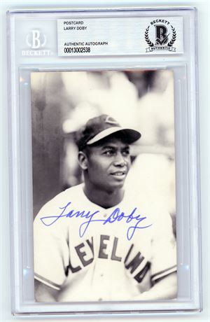 Larry Doby Cleveland Indians Certified Autograph Postcard